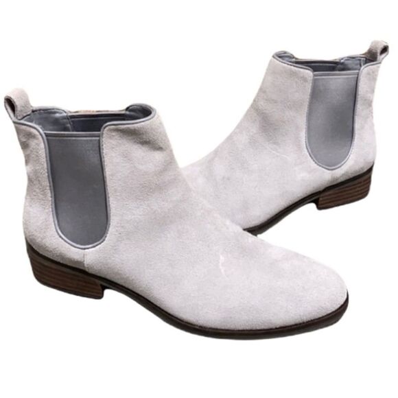 Cole Haan Landsman Light Gray Suede Ankle Bootie - Picture 1 of 12